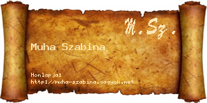 Muha Szabina névjegykártya