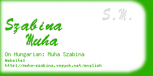 szabina muha business card